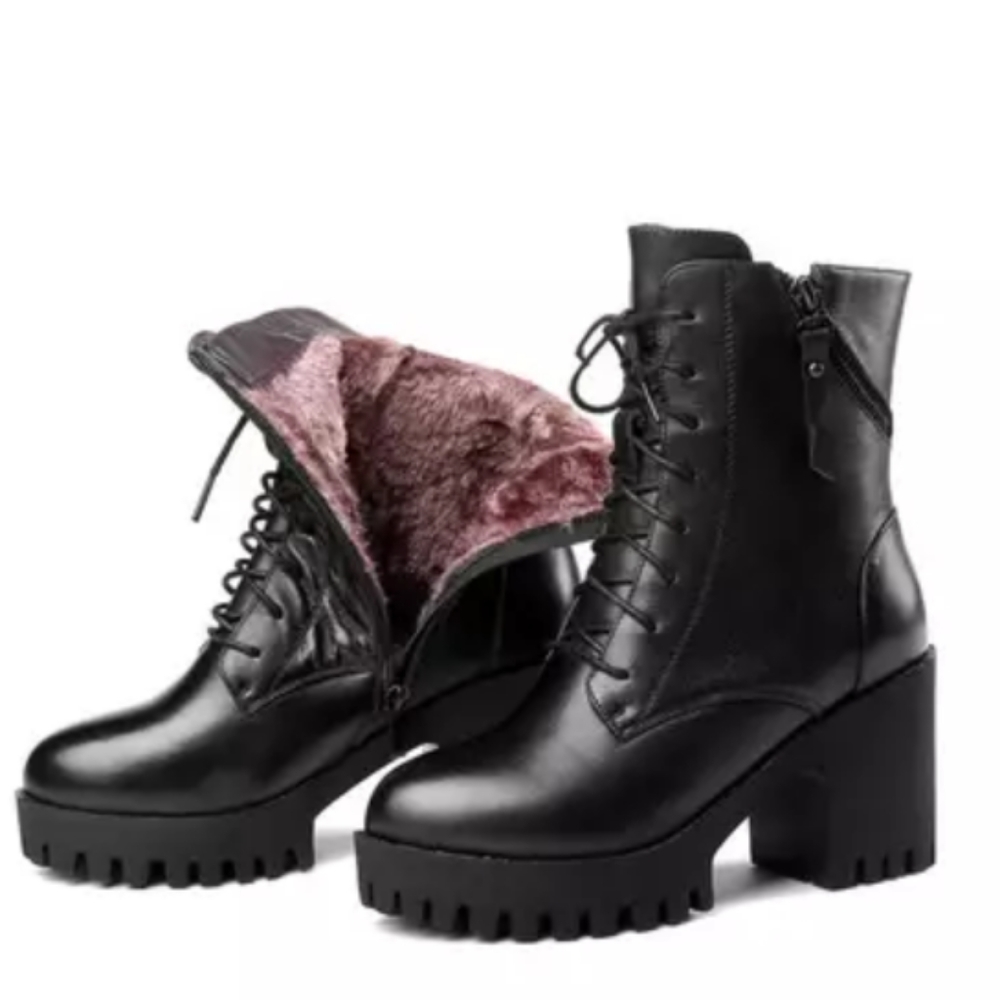 Leather boots